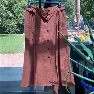 Button-Down Midi Skirt